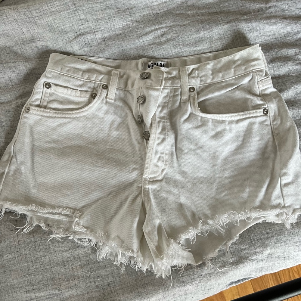 AGOLDE WHITE SHORTS